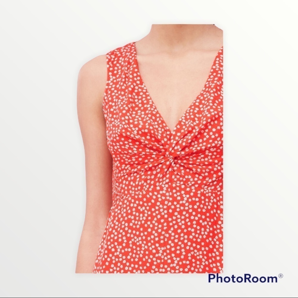 NWT Rebecca Taylor Malia Red Floral Jacquard Midi Dress Size 0 - Picture 7 of 12